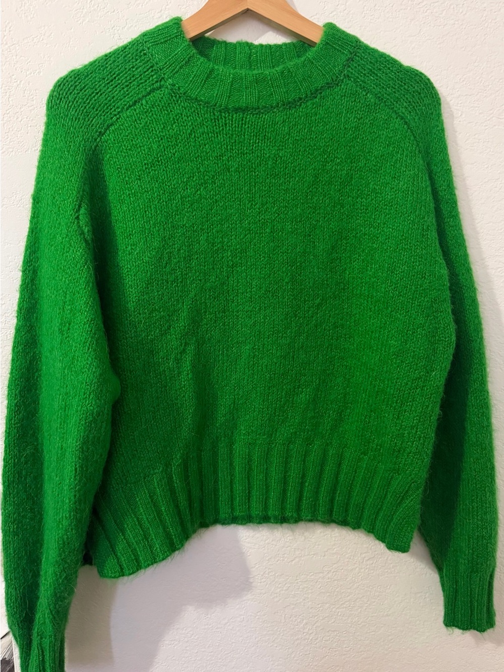 pistola Midnight Cream Stripe Bright Green Knit Crewneck Sweater - Size Small - Picture 2 of 7